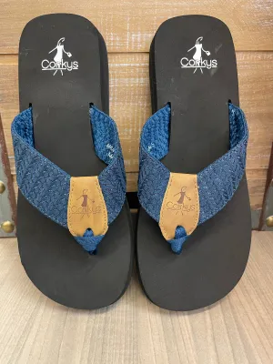 Corky's Lakeside Navy Flip Flops