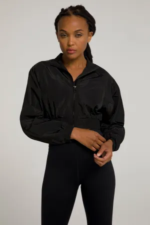 CROP TRACK JACKET | BLACK001