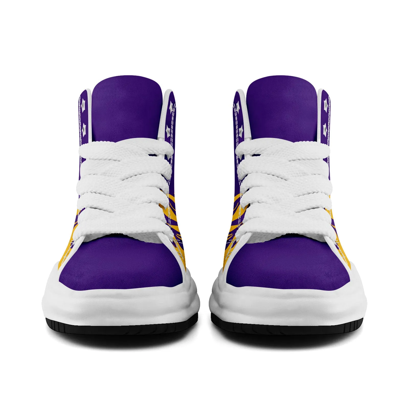 Custom Purple Yellow Minnesota Firesoul Shoes Personalized Sneaker FN039-D020272-17