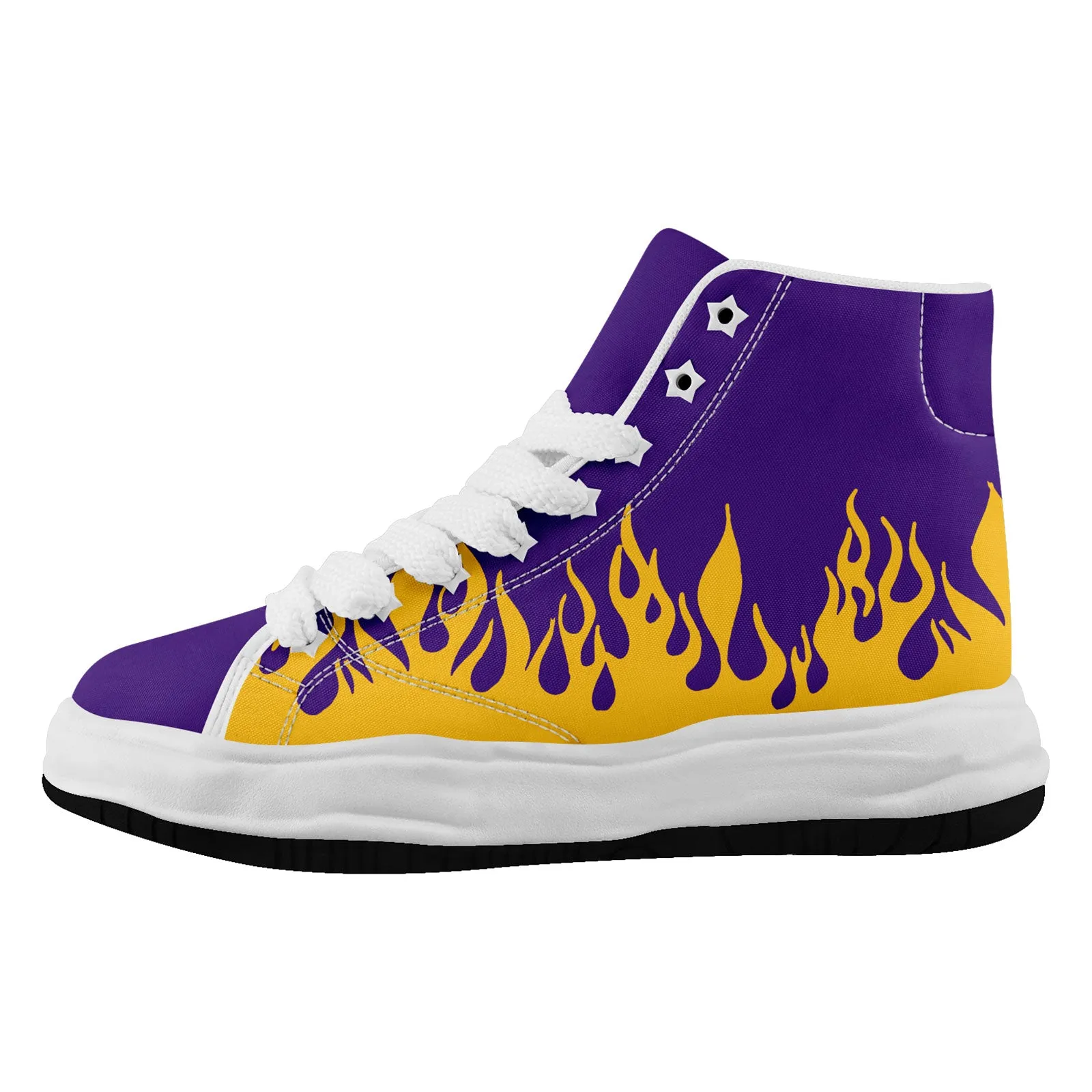 Custom Purple Yellow Minnesota Firesoul Shoes Personalized Sneaker FN039-D020272-17