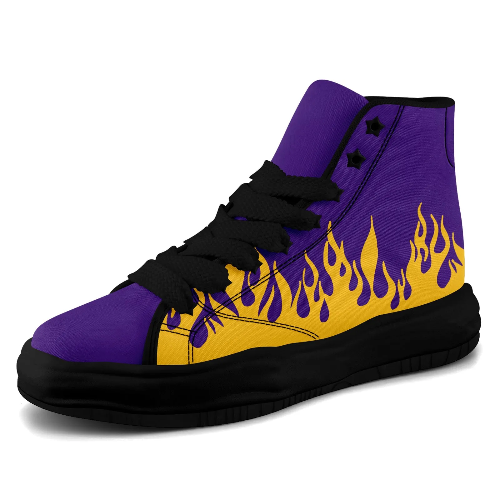 Custom Purple Yellow Minnesota Firesoul Shoes Personalized Sneaker FN039-D020272-17