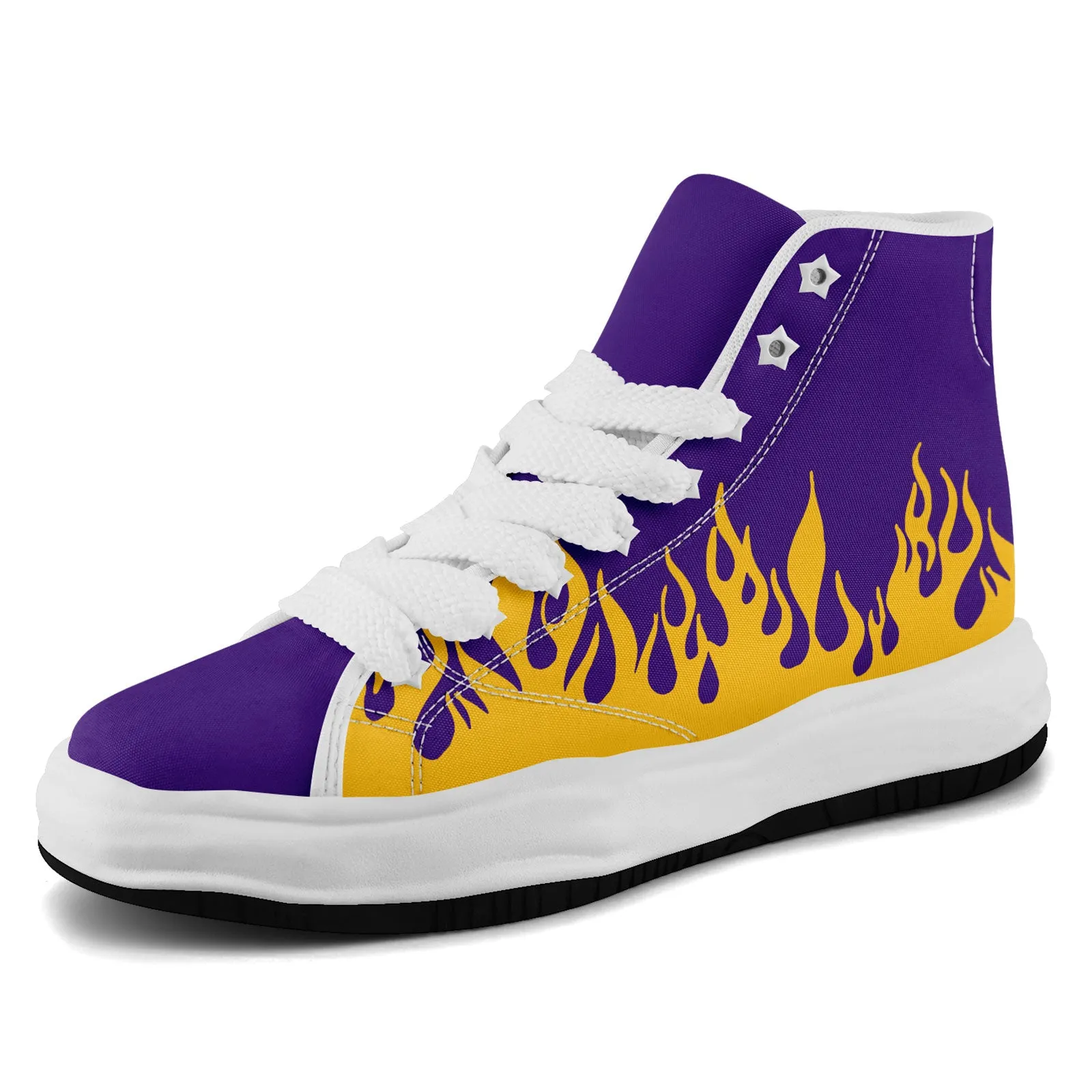 Custom Purple Yellow Minnesota Firesoul Shoes Personalized Sneaker FN039-D020272-17