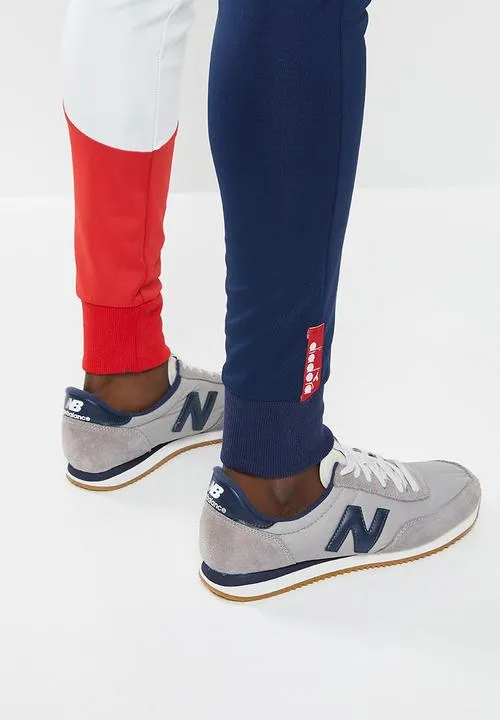 Diadora Slim Track Pants Navy & Red