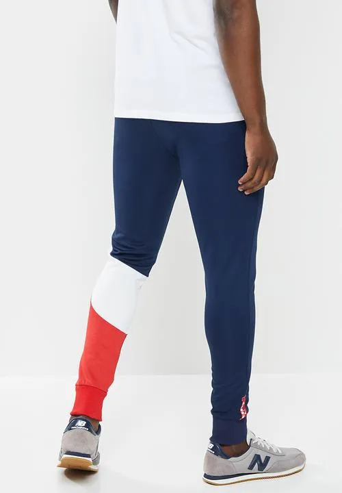 Diadora Slim Track Pants Navy & Red