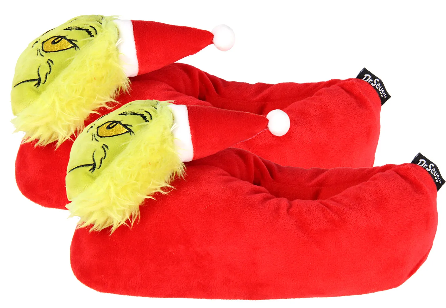 Dr. Seuss GRINCH Who Stole Christmas Character Santa Grinch Slippers