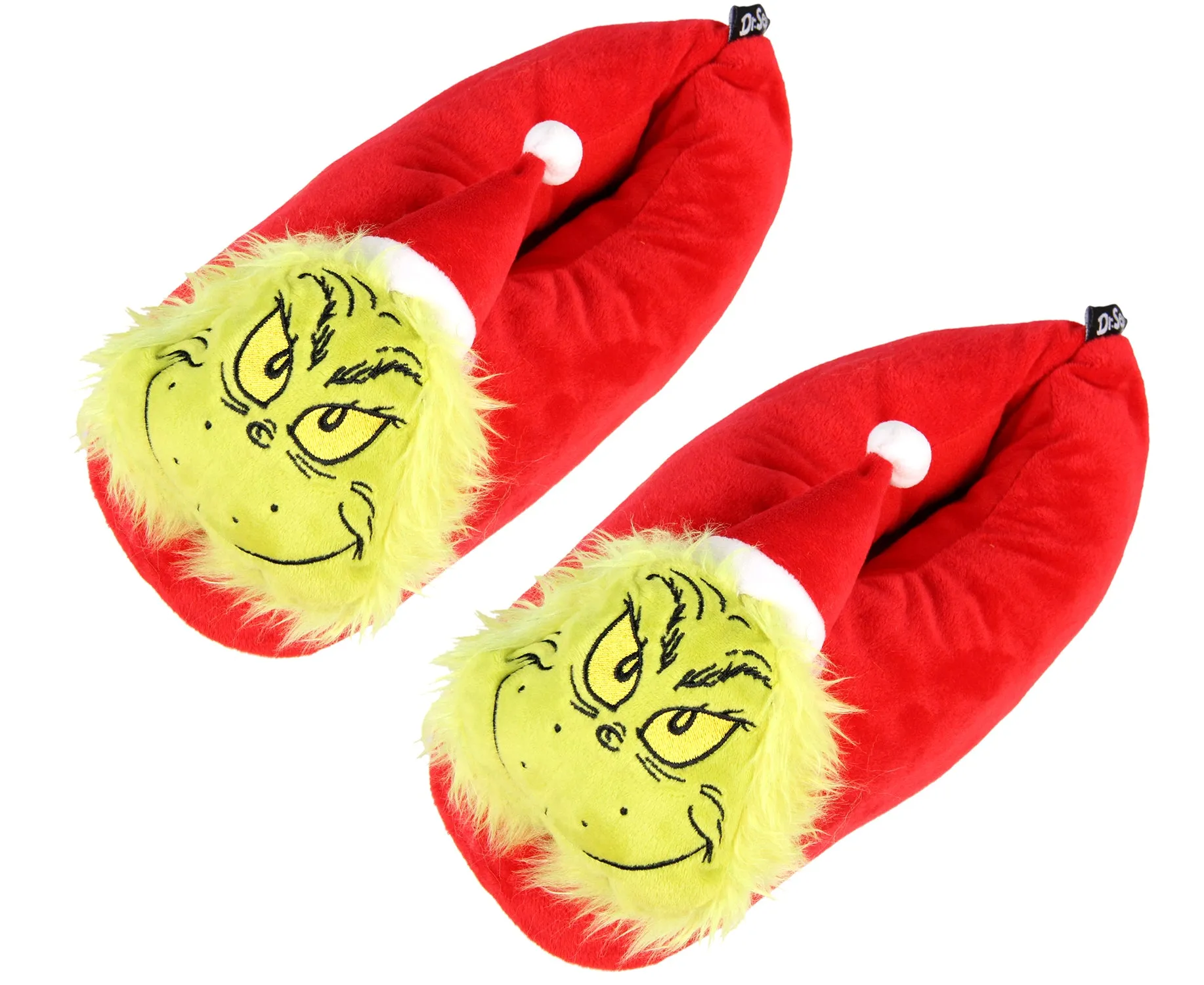 Dr. Seuss GRINCH Who Stole Christmas Character Santa Grinch Slippers