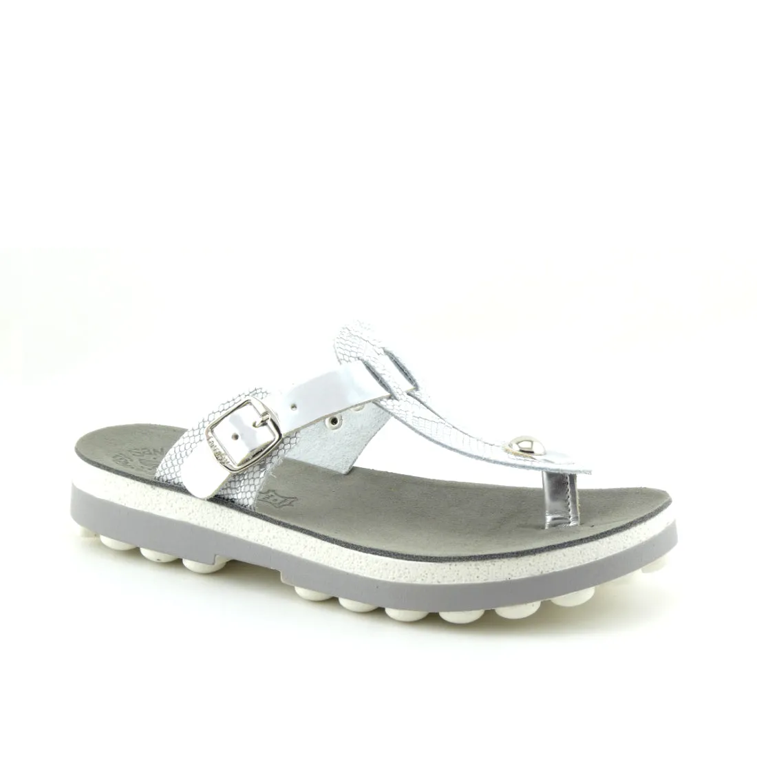 Fantasy Sandal Mirabella White Lizard