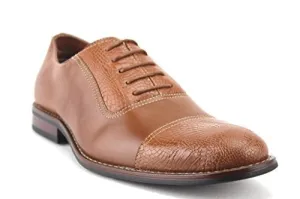 Ferro Aldo Men's 19509L Faux Gator Cap Toe Balmoral Oxfords Dress Shoes