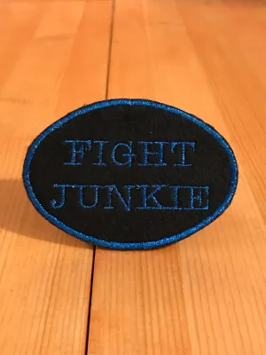 Fight Junkie Blue Oval Magnetic Patch