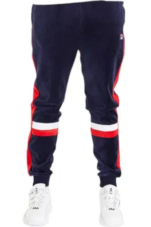 FILA Silvano Velour Track Pant Blue