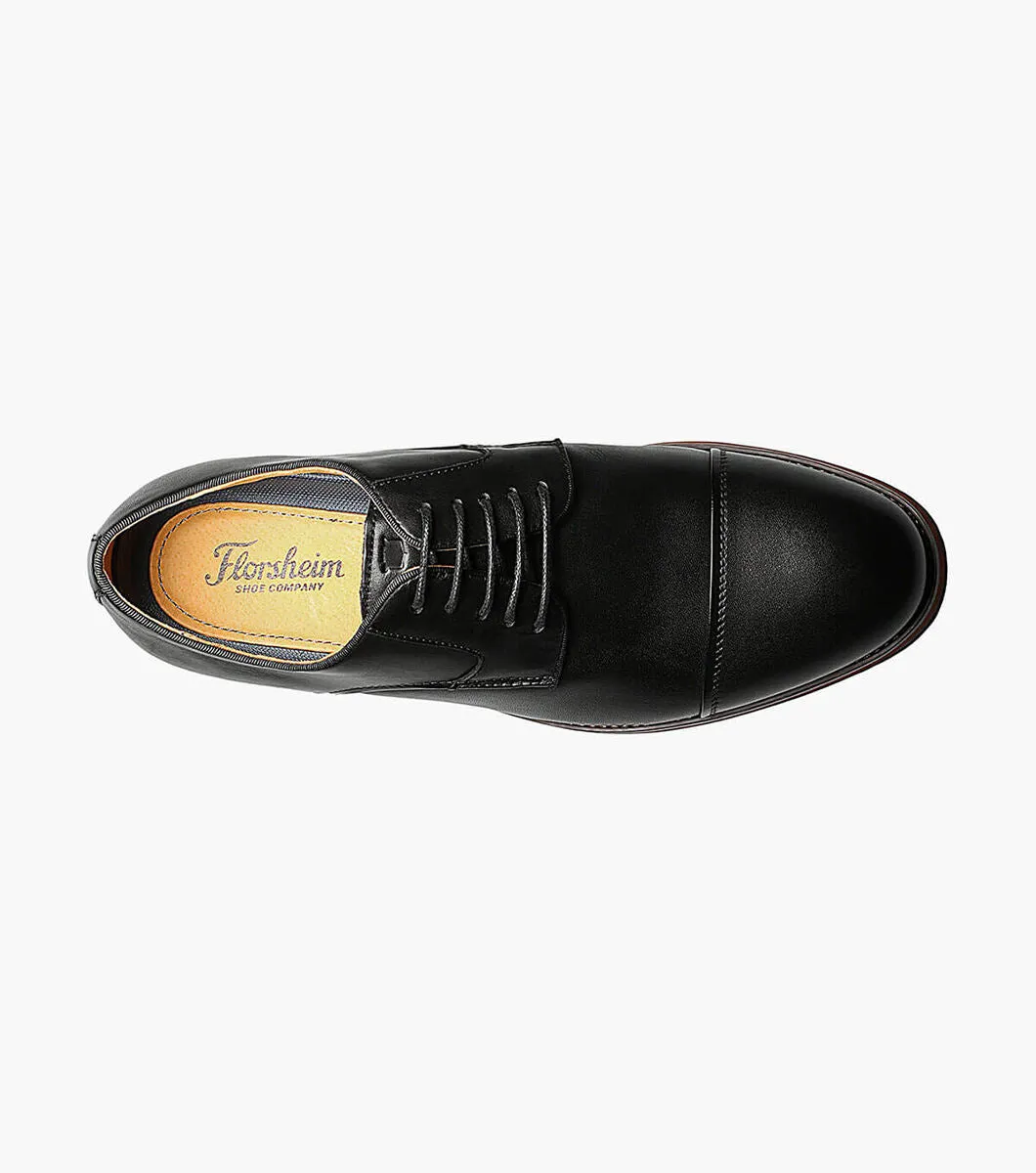 Florsheim Mens Blaze Captoe Oxford Shoe-Black-14199