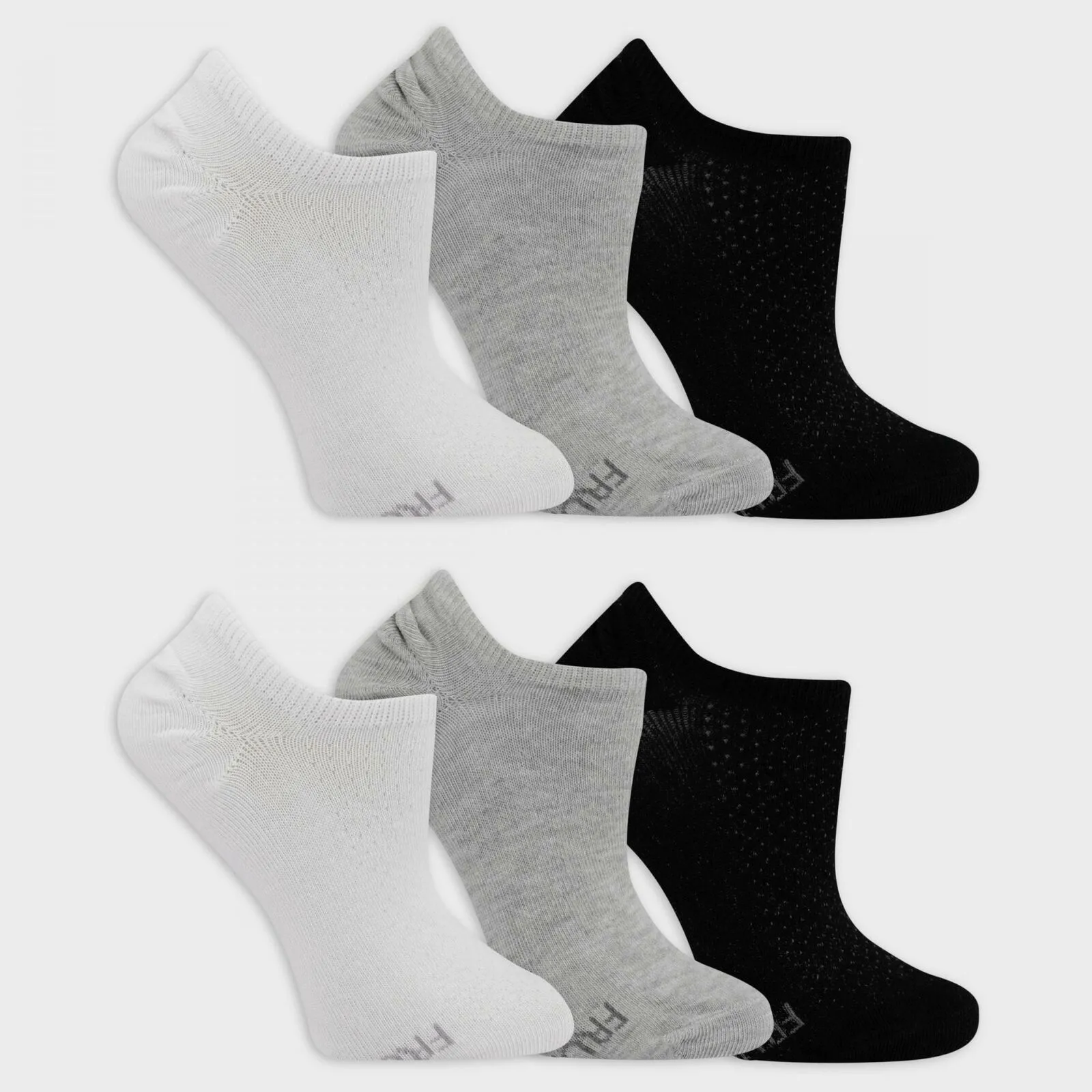 Fruit Of The Loom Women's Breathable Lightweight 6 Pack Liner Athletic Socks