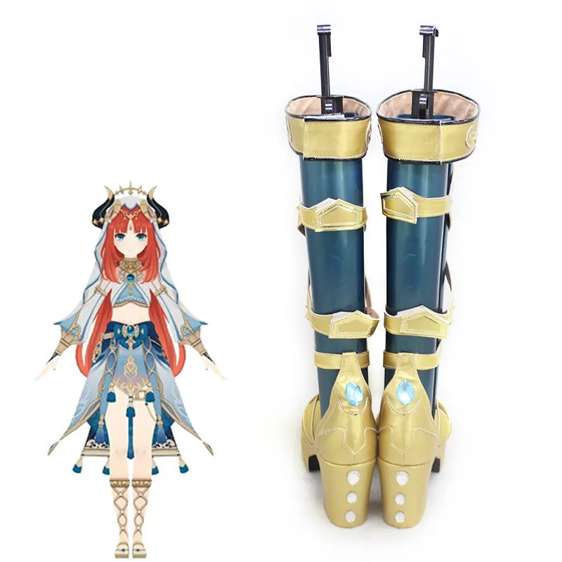 Genshin Impact Nilou Golden Shoes Cosplay Boots