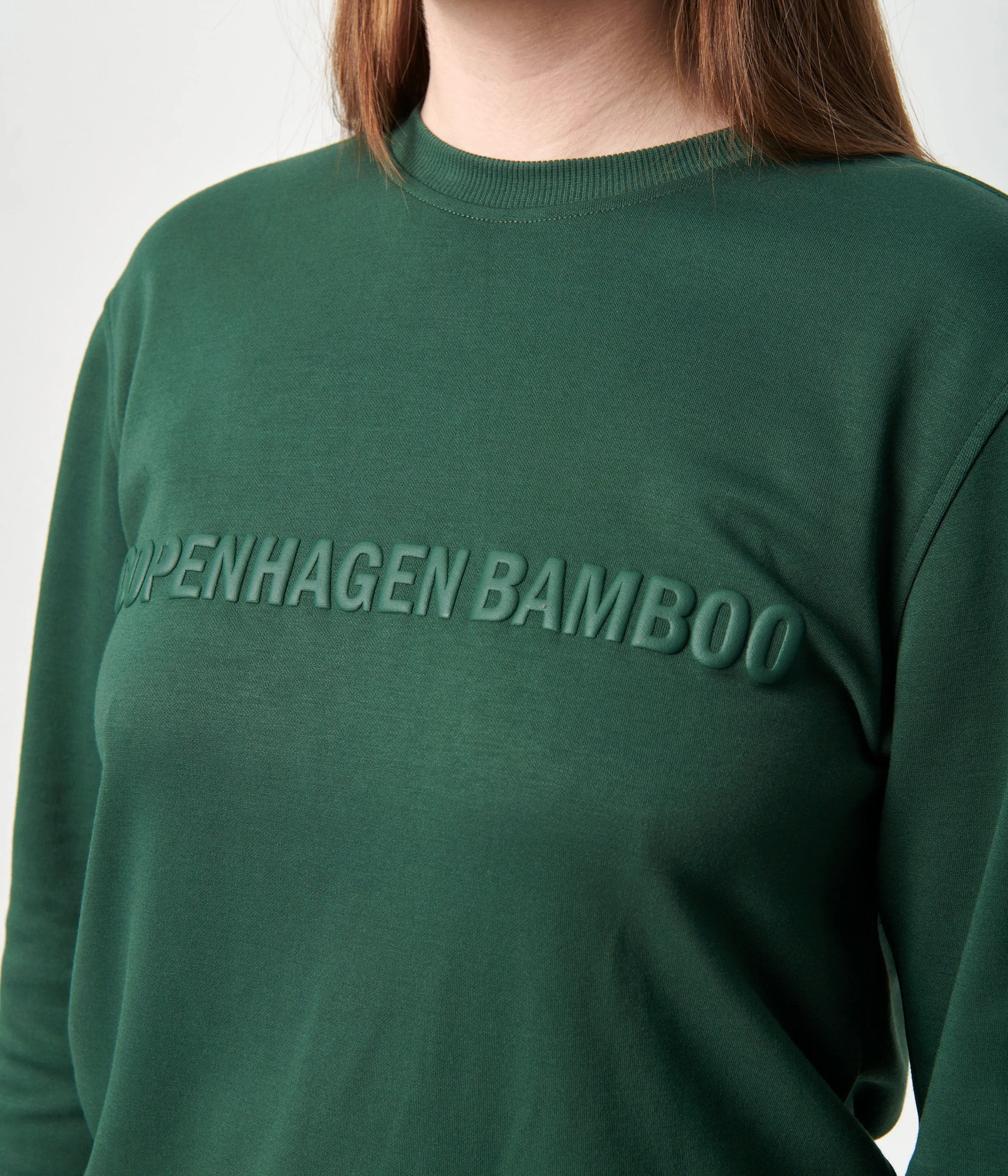 Green bamboo track suit with logo