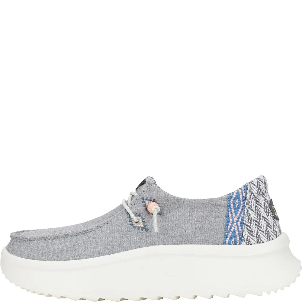 HEYDUDE Wendy Peak Chambray Woven Shoes