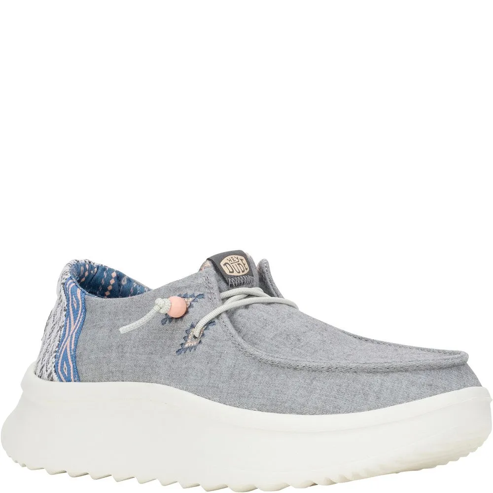 HEYDUDE Wendy Peak Chambray Woven Shoes