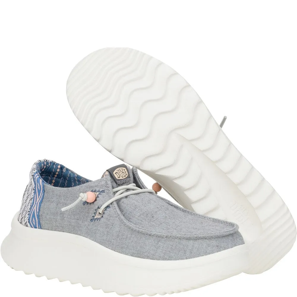 HEYDUDE Wendy Peak Chambray Woven Shoes