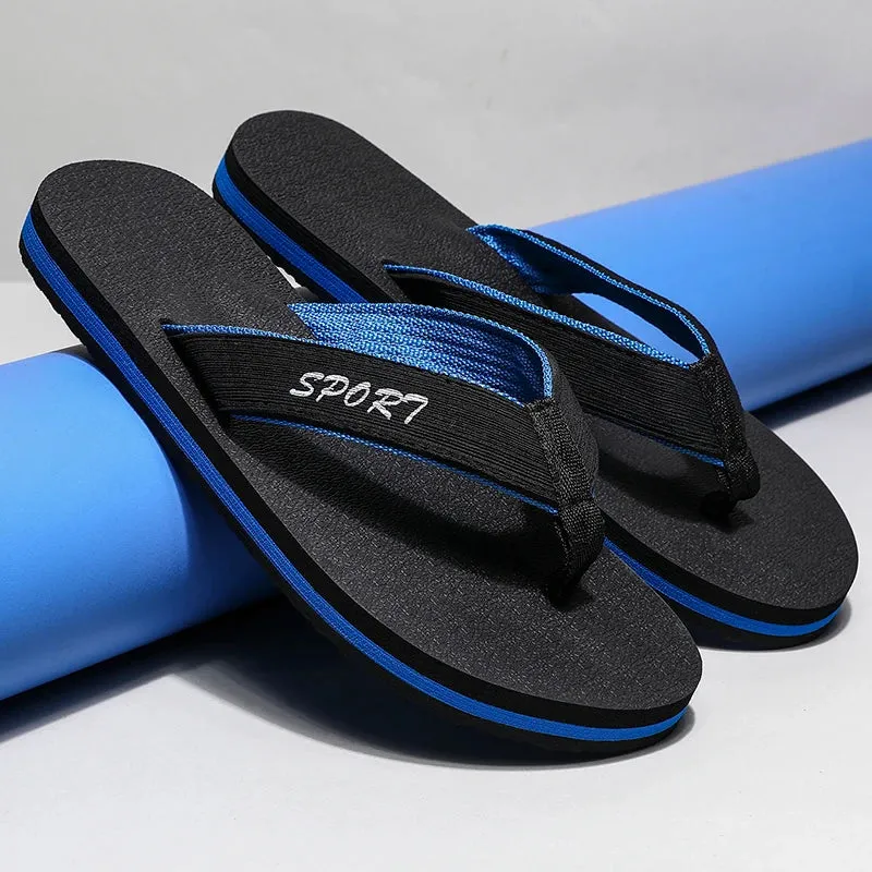 Hnzxzm 2024 Stylish Men Casual Sandals Flip Flops Soft Adult Comfortable Outdoor Walking Shoes Water Slides Slippers