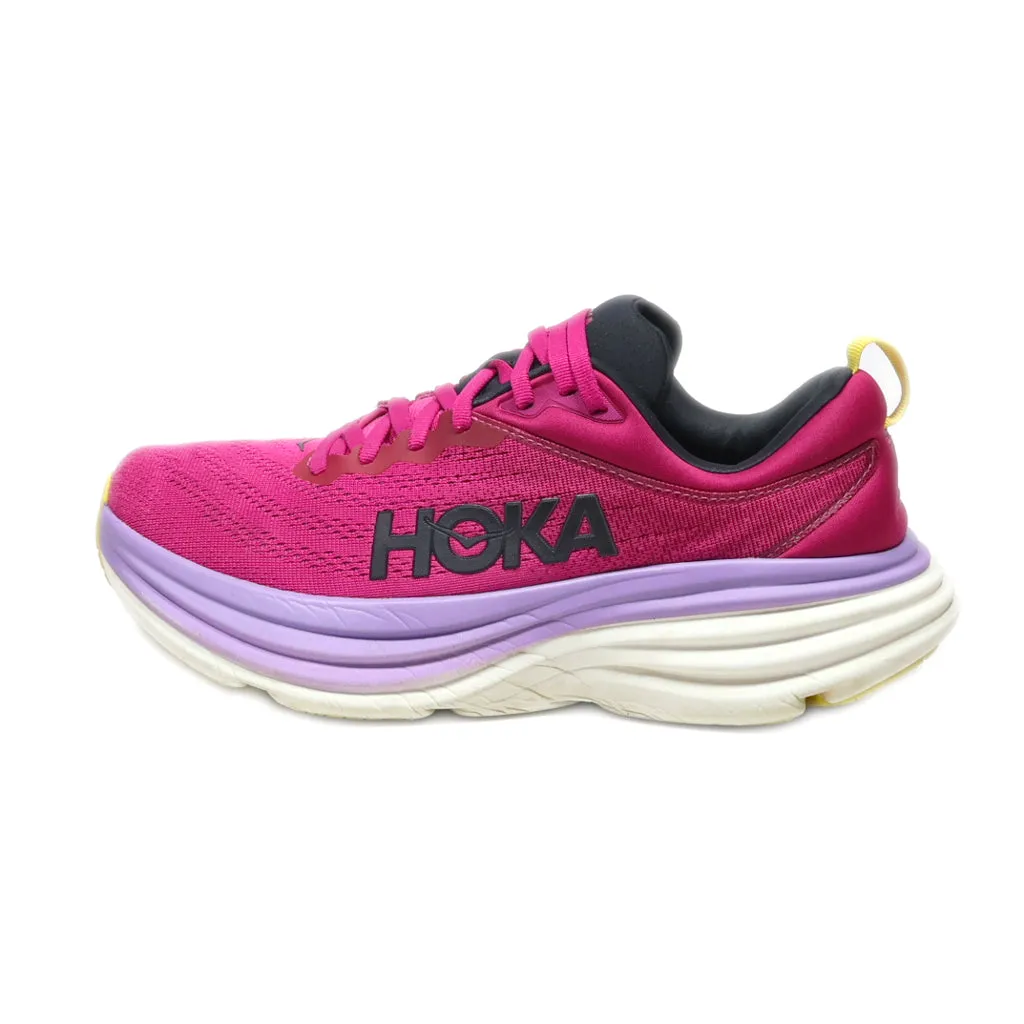 Hoka Bondi 8 Sport Shoes Fabric Pink Colour For Women