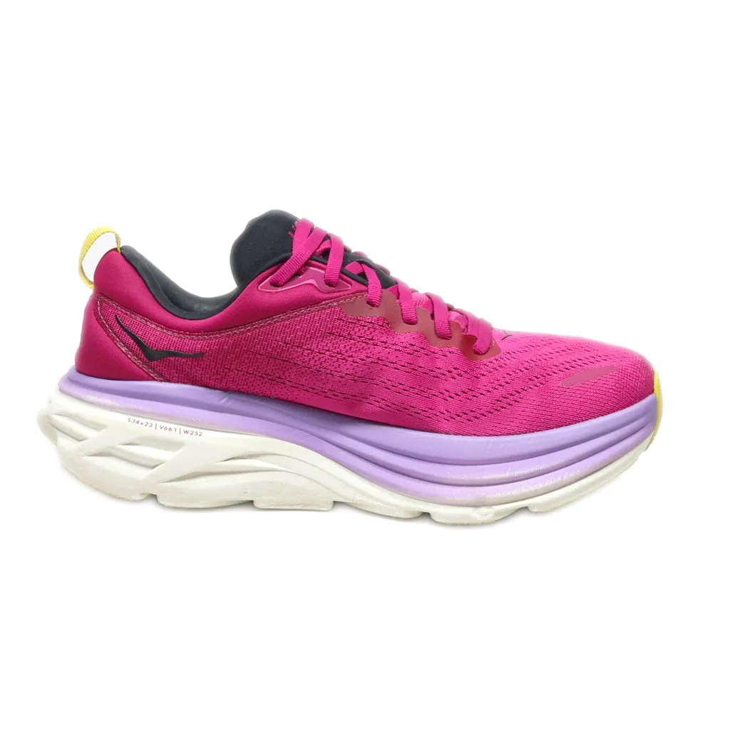 Hoka Bondi 8 Sport Shoes Fabric Pink Colour For Women