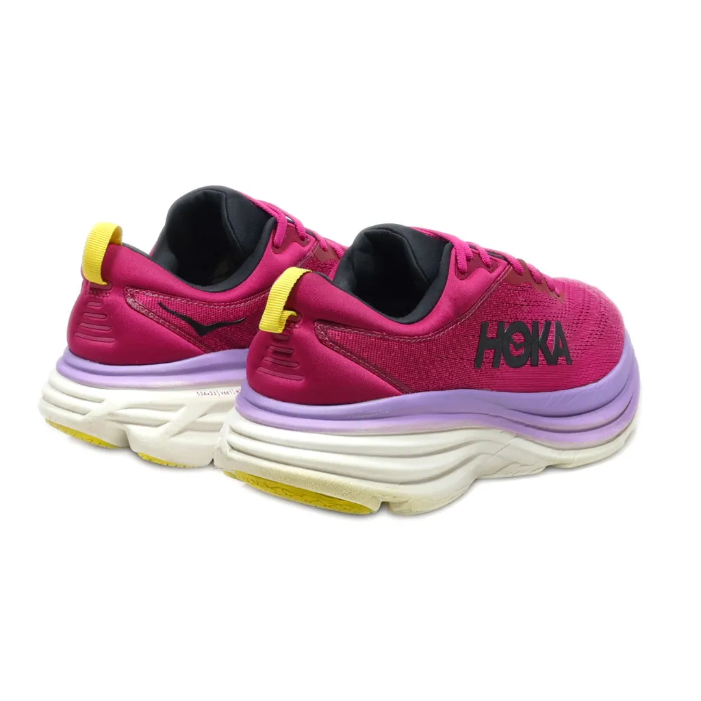 Hoka Bondi 8 Sport Shoes Fabric Pink Colour For Women