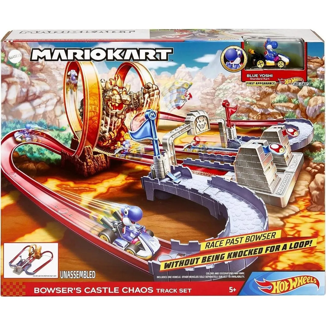 Hot Wheels Mario kart's Browser's Castle Chaos Track Set