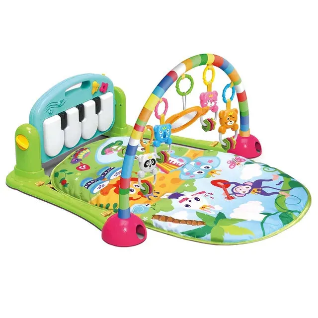 Huanger Baby Fitness Mat Toy With Light & Sound (Green)