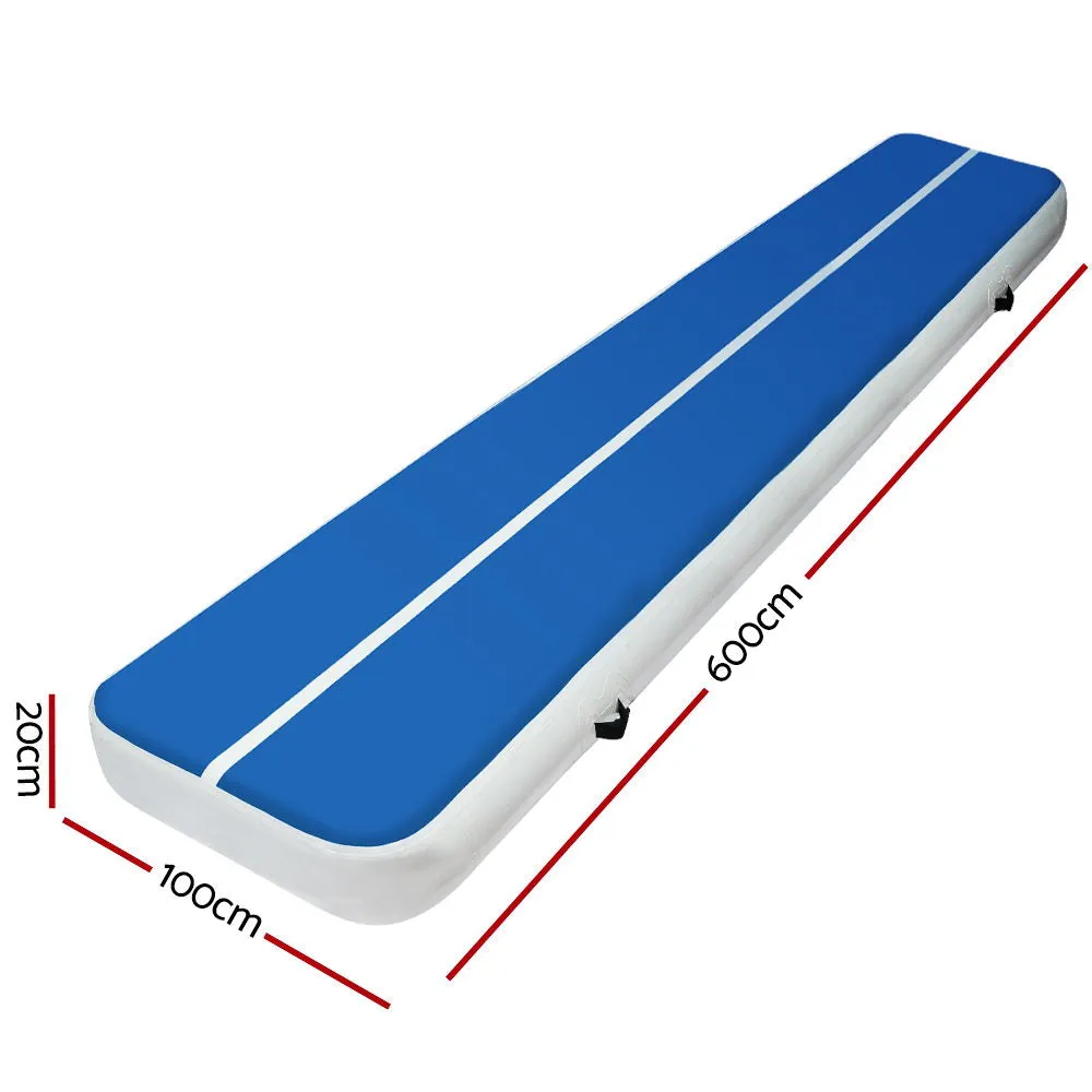 Inflatable Air Track Mat 6x1m 20cm Anti-Slip Everfit