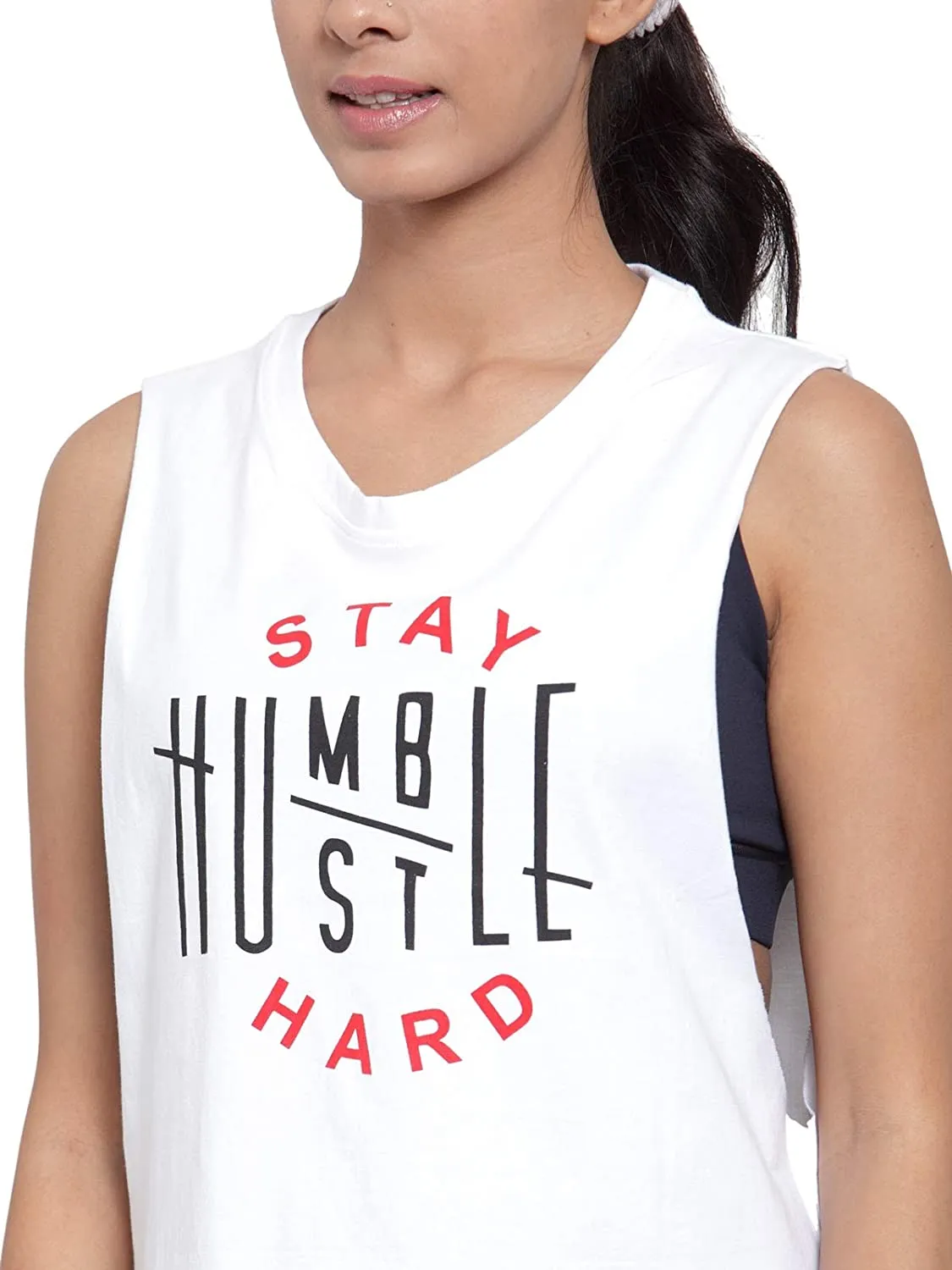 Invincible Women's Stay Humble Deep Armhole Tank Top