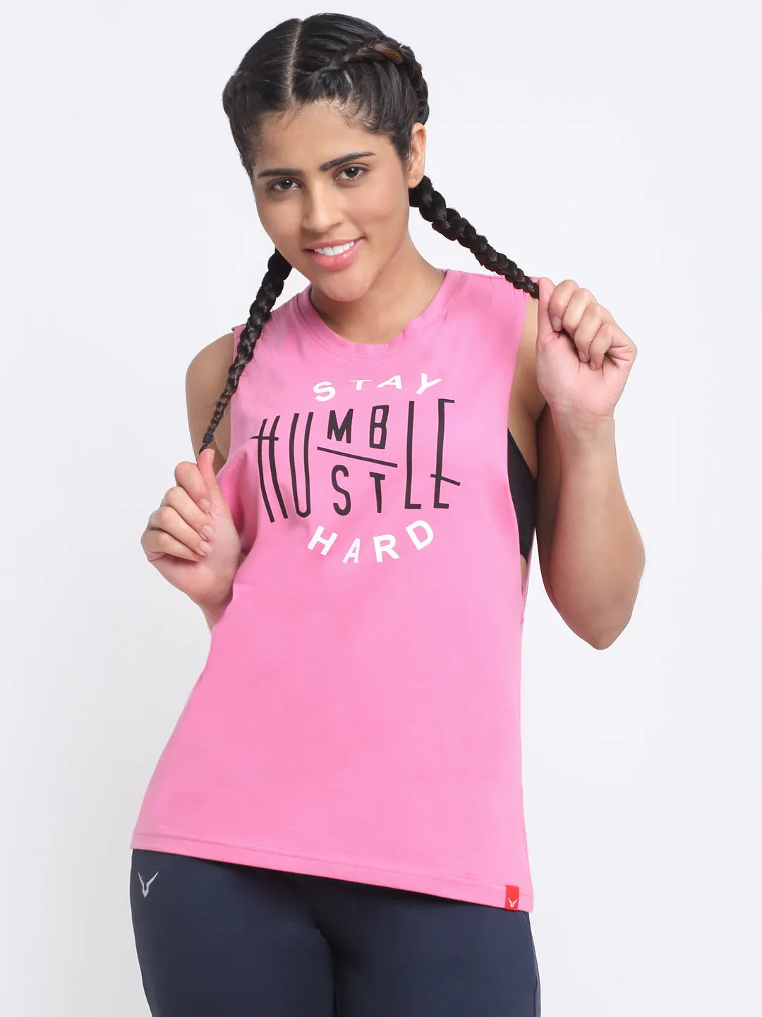 Invincible Women's Stay Humble Deep Armhole Tank Top