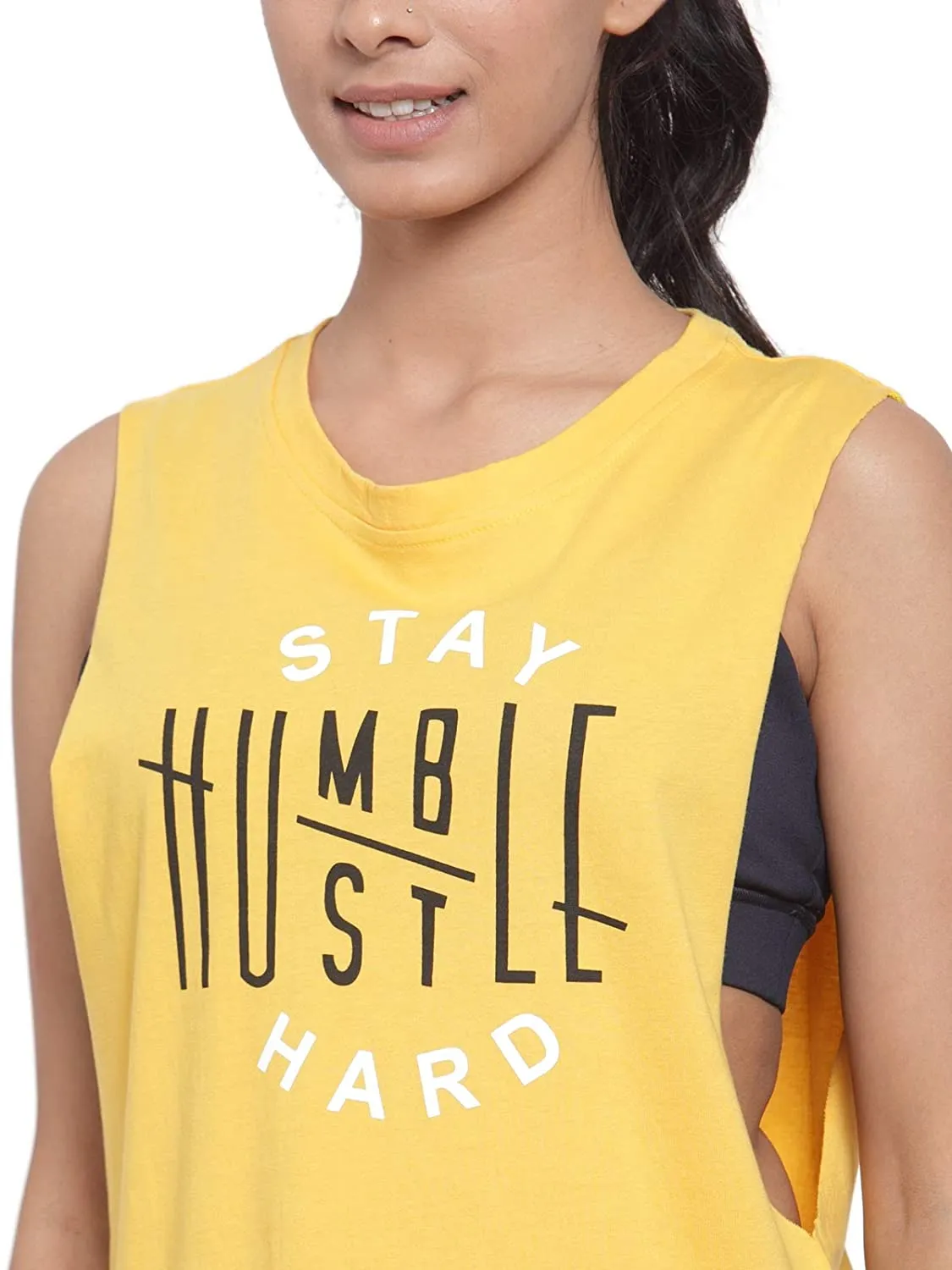 Invincible Women's Stay Humble Deep Armhole Tank Top