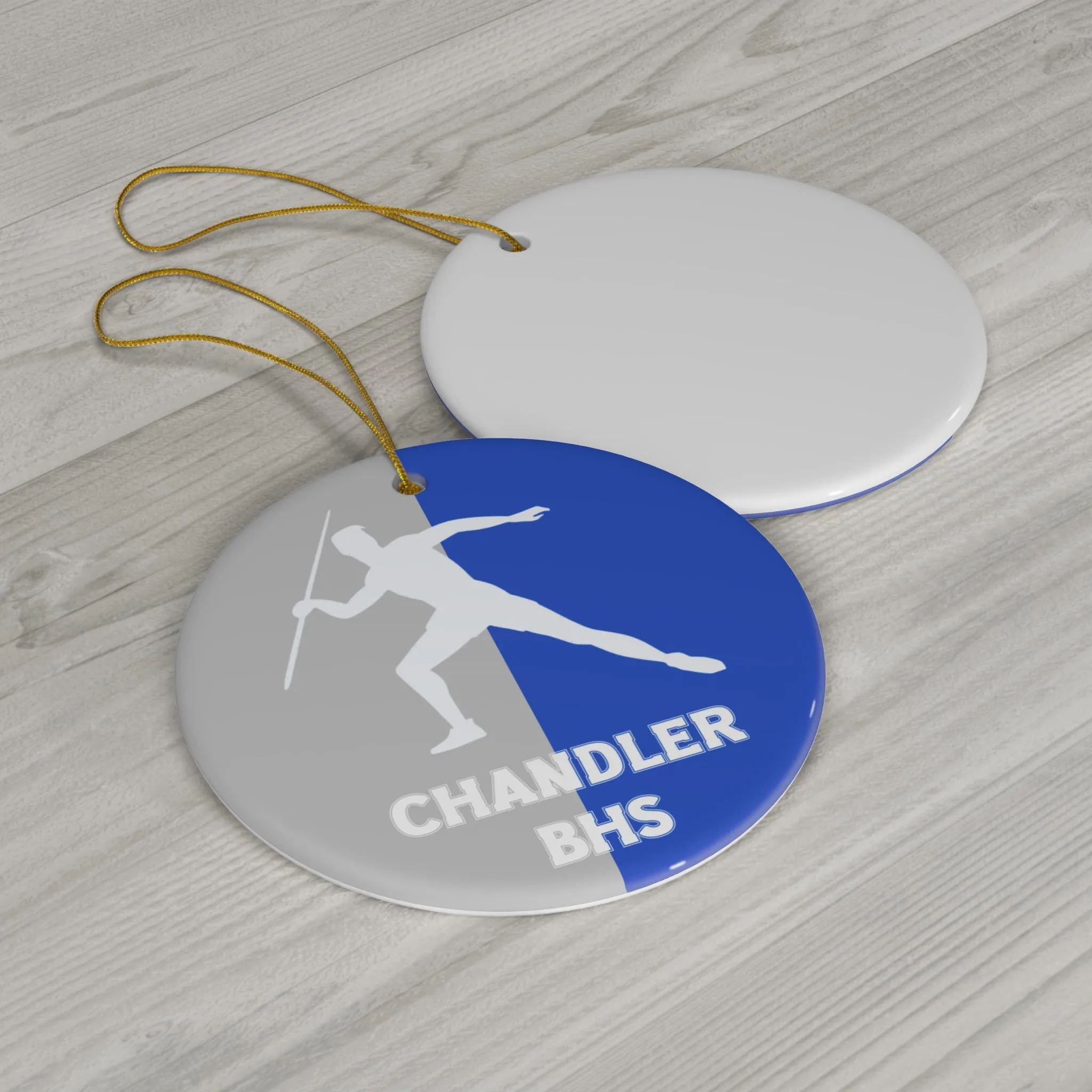 Javelin Ornament, 2024 Personalized Boys Track and Field Christmas Ornament, Ceramic Tree Ornament