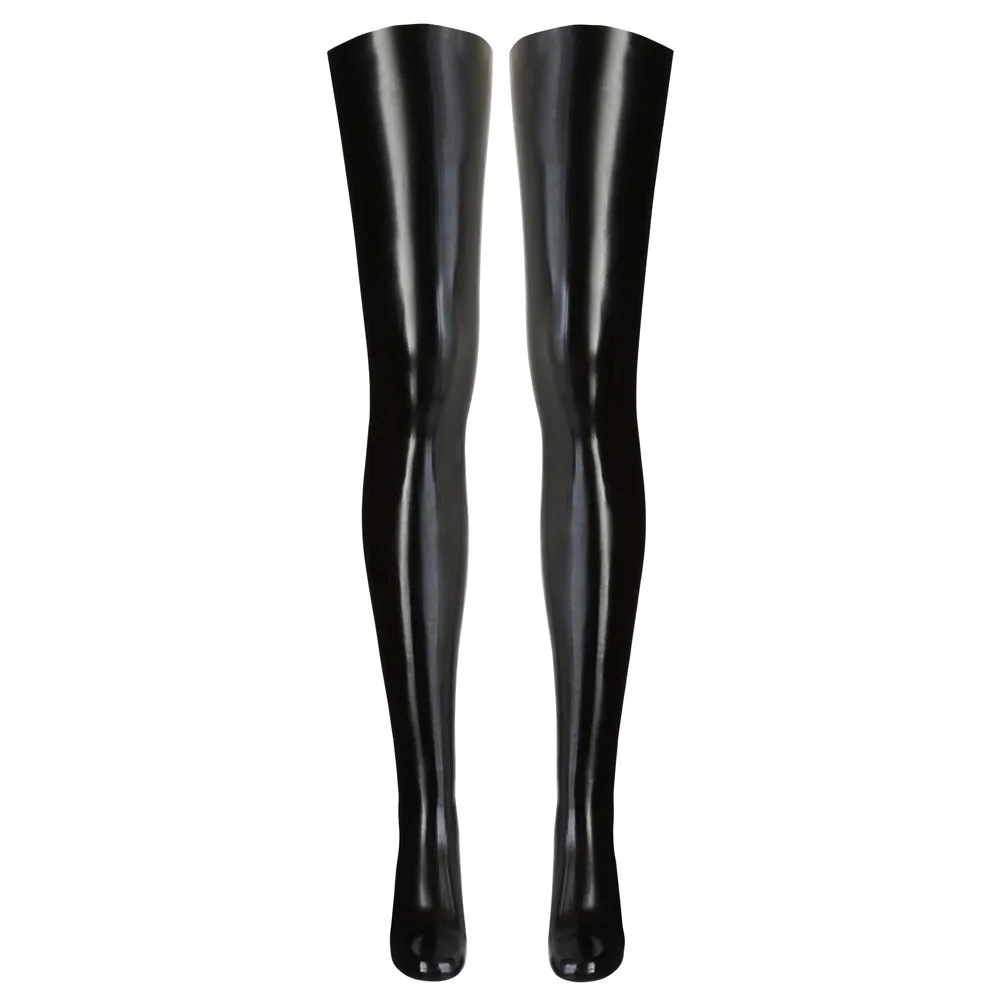 Late X Latex Stockings Black