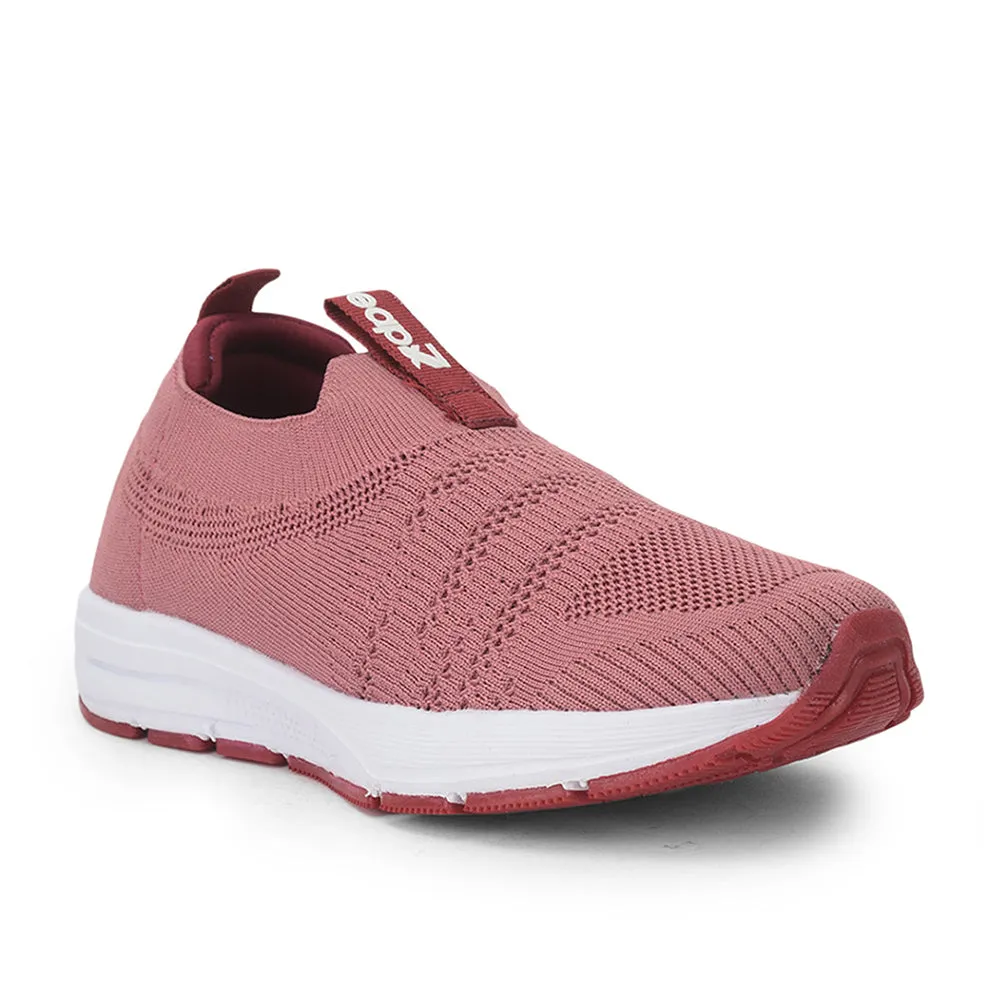 Leap7x Non Lacing Sports Shoes For Ladies (Peach) PERTH-10 By Liberty