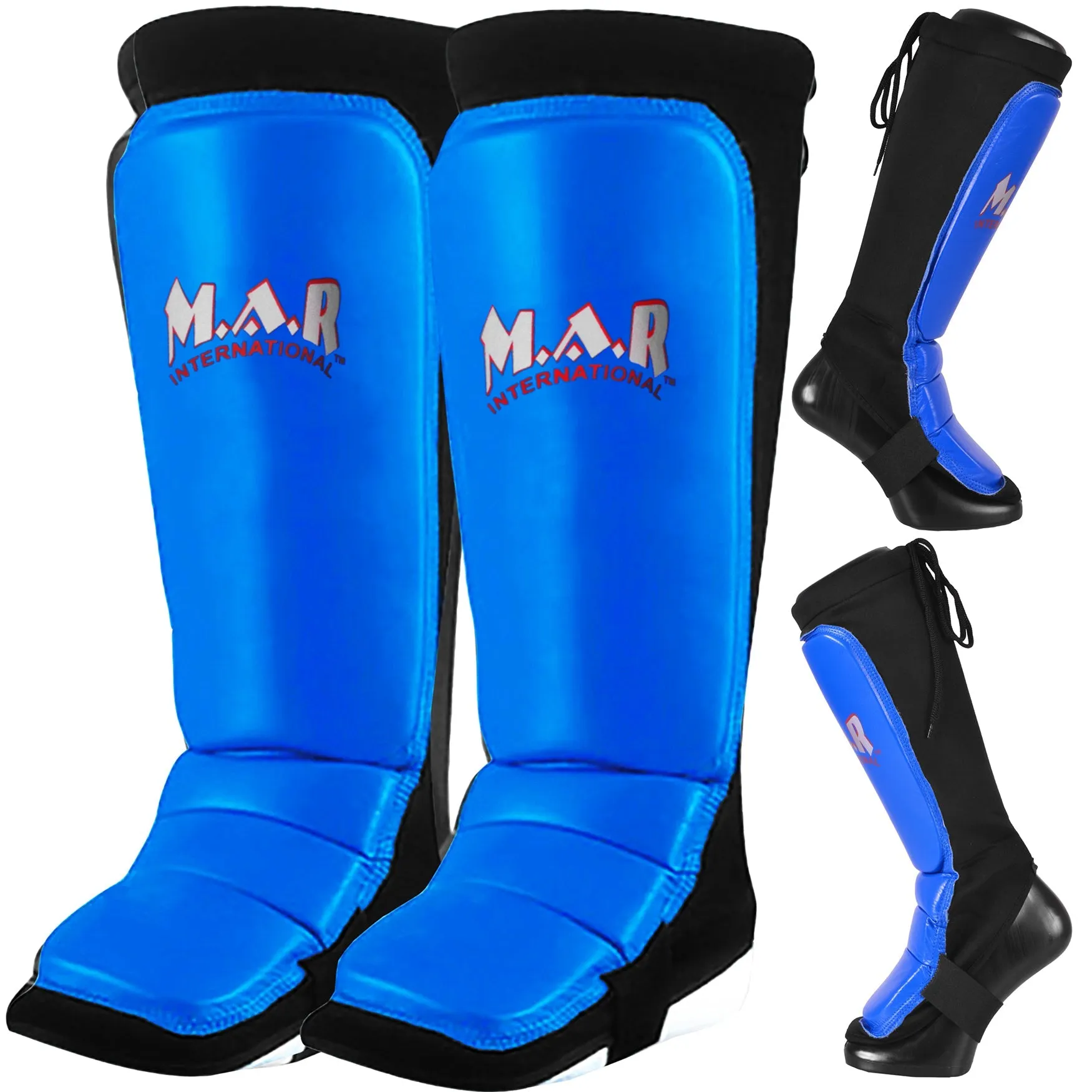 MAR-246C | Genuine Leather MMA Shin Instep Leg Guards