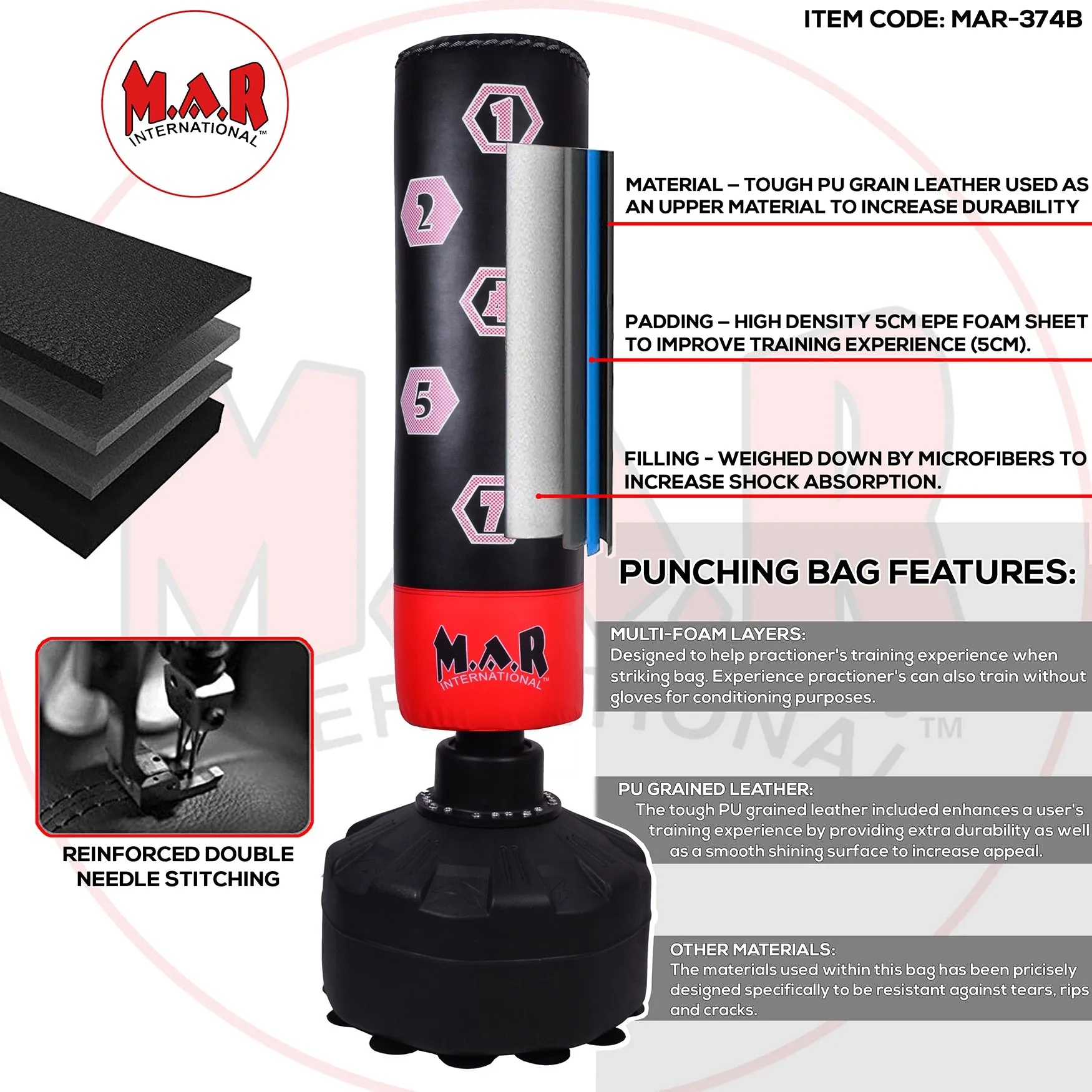 MAR-374C | Freestanding Striking Bag