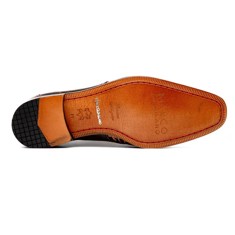 Marco Di Milano Anzio Derby Orix/Brown Alligator And Calfskin Shoes