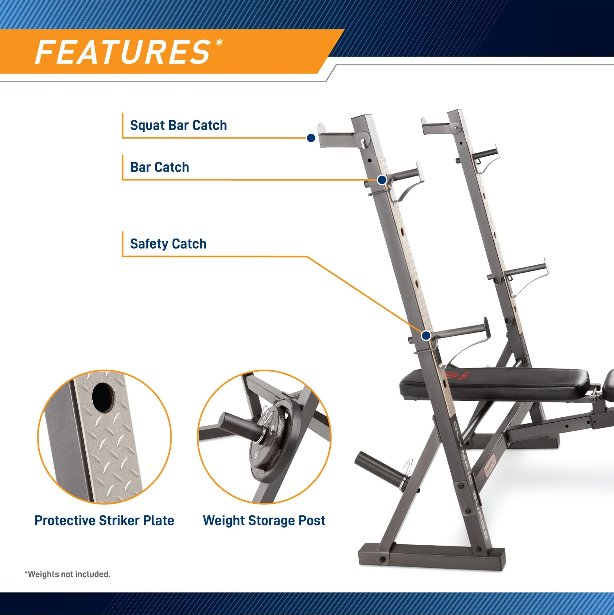 Marcy Olympic Weight Bench MD-857