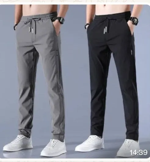 Men Sports Regular Fit Lycra Track Pant Pack of 2)