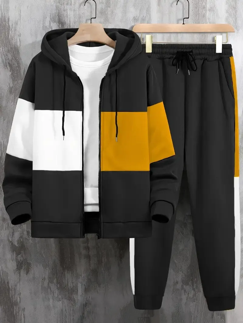 Men's Athletic Color Block Tracksuit