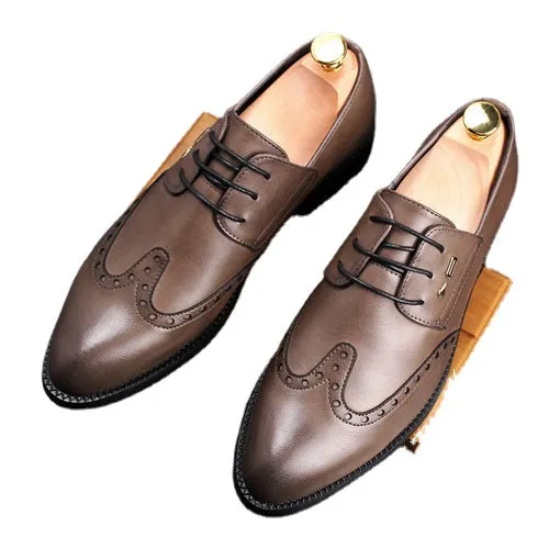 men's dress business pointy shoes