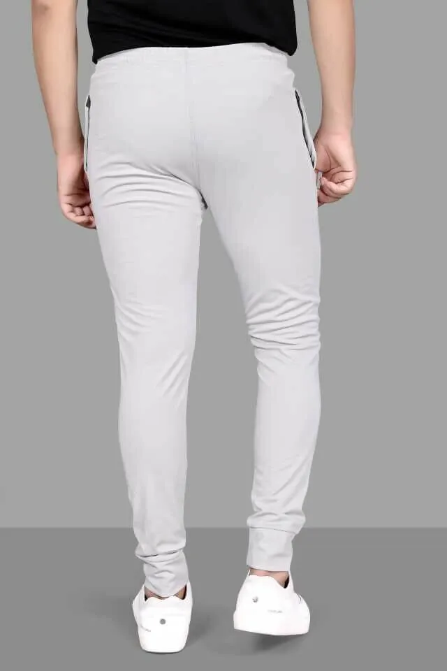 Men's Ultra Light Grey Tapered fit Track Pant