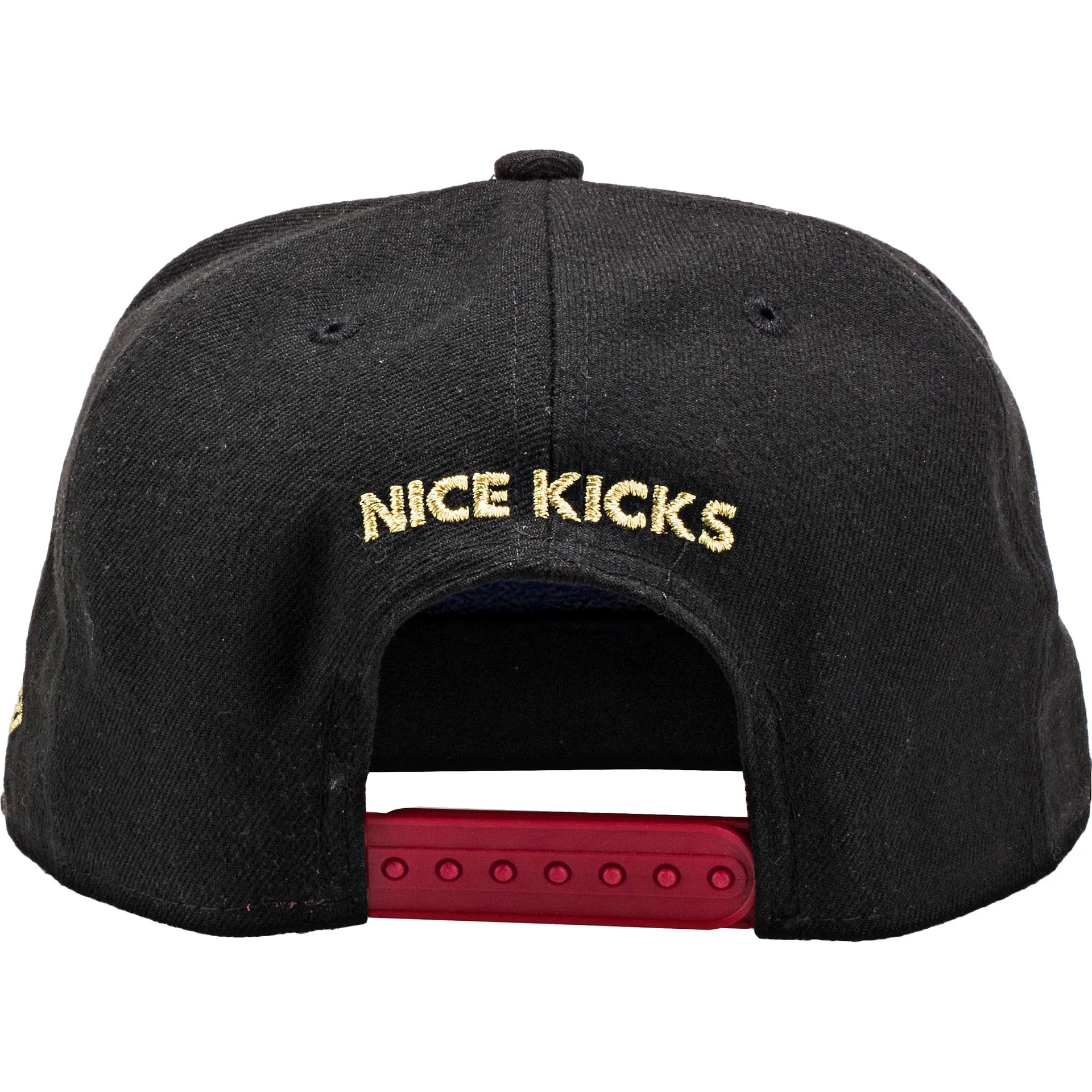 Nice Kicks X New Era Snapback Hat - Black/Gold/Red