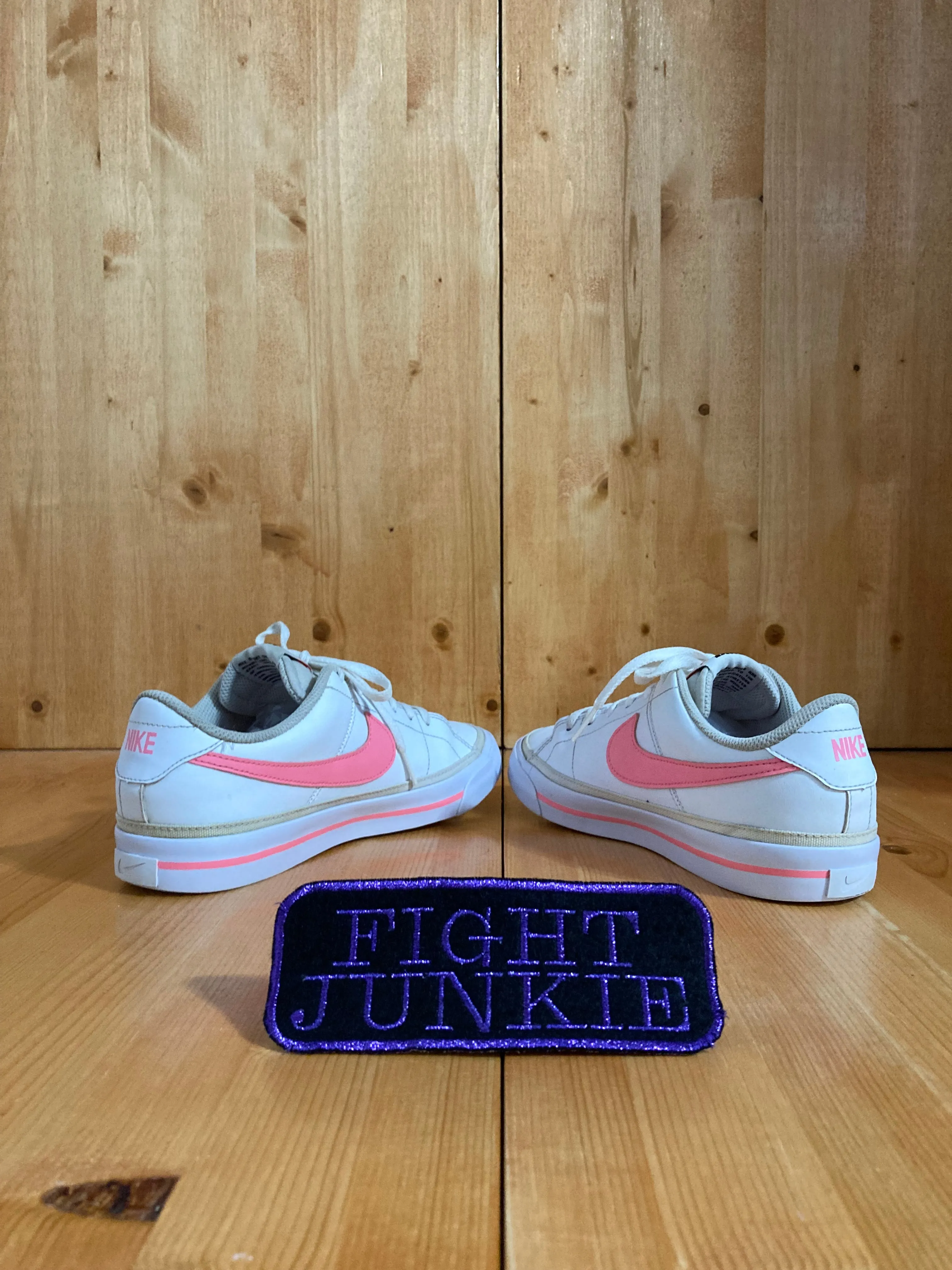 NIKE COURT LEGACY GS Youth Size 6Y Casual Shoes Sneakers White & Pink DA5380-103