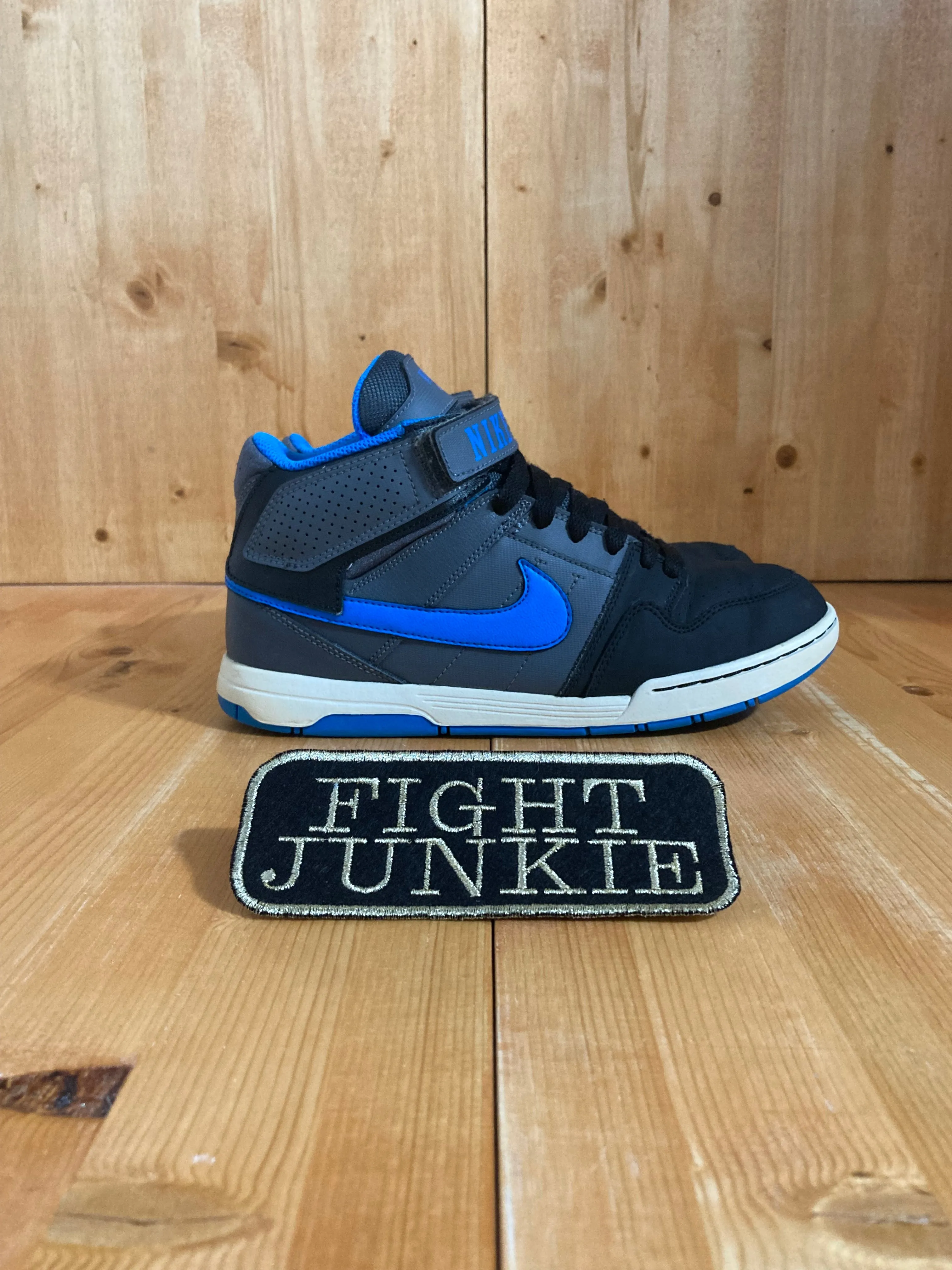 NIKE MORGAN 2 Youth Size 6.5 Mid Shoes Sneakers Black & Blue 524888-400