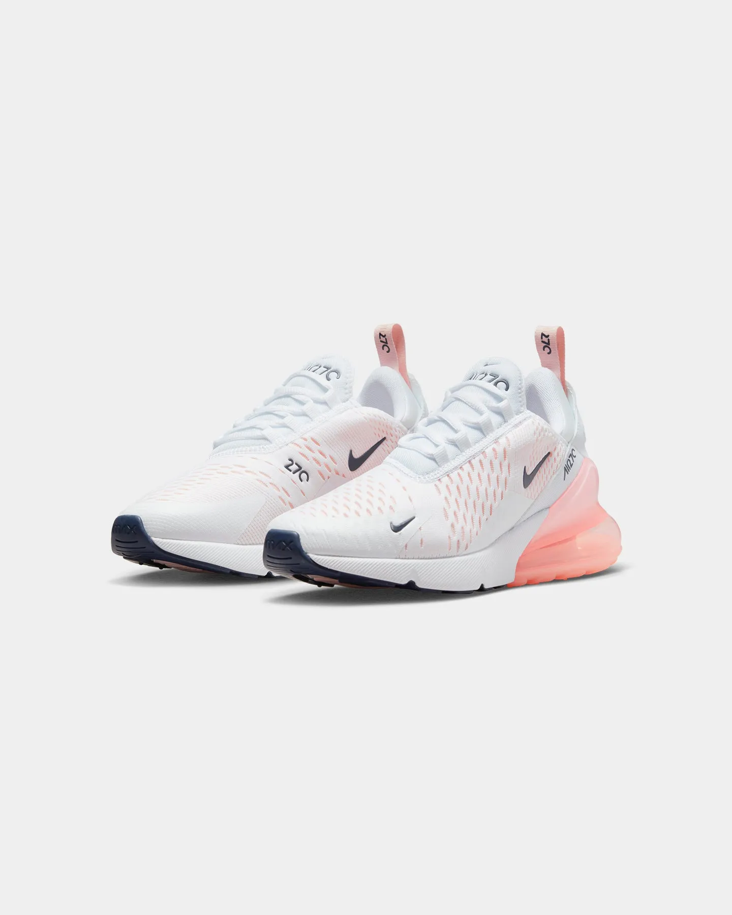 Nike Women's Air Max 270 White/Midnight Navy-Atmosphere