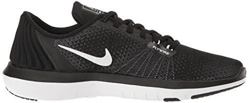 NIKE Women's Flex Supreme TR 5 Cross Training Shoe, Black/White/Pure Platinum, 8.5 B(M) US