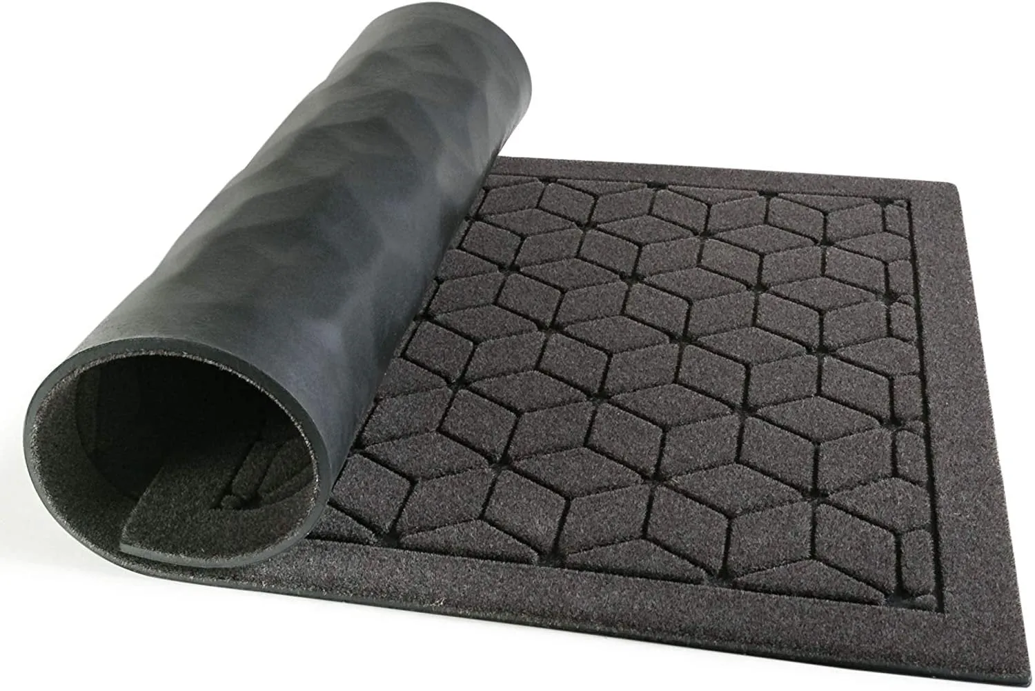 NINAMAR Rubber Door Mat (29.5” x 17.5”) - Durable Non-Slip Indoor/Outdoor Entry Rug Made from 100% Natural Rubber - Traps Liquid & Debris - Keep Home Entrance Clean