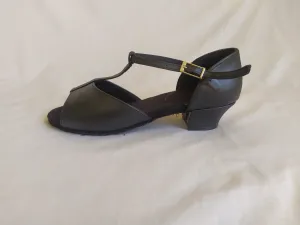 Open toe T-Bar Cuban heel