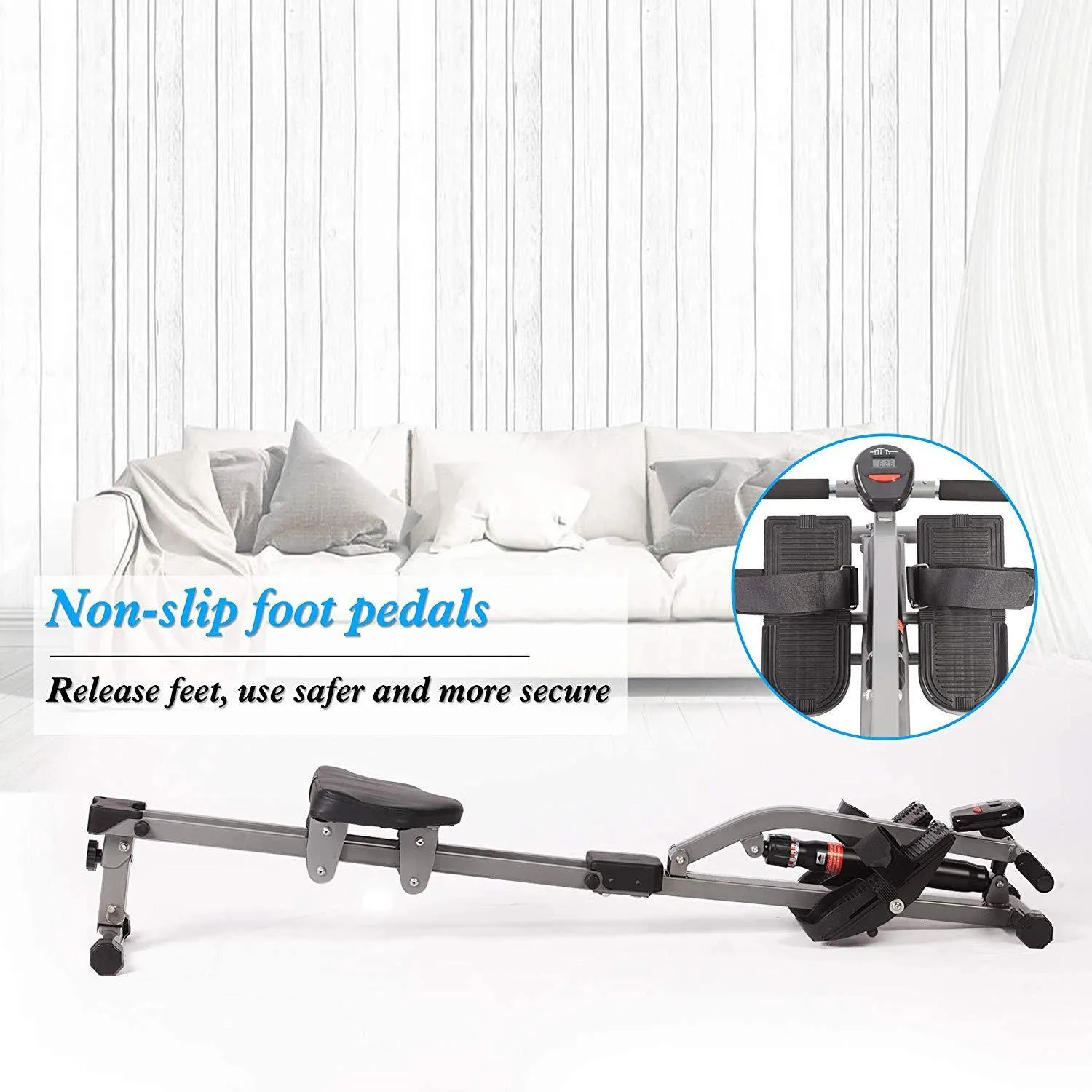 (Out of Stock) Hydraulic Rowing Machine Full Body Stamina Exercise Power with 12 Levels Adjustable Resistance